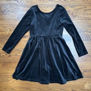 Tea Collection Girls Dressy Elegant Black Velour Ballet Twirl Dress Size 7